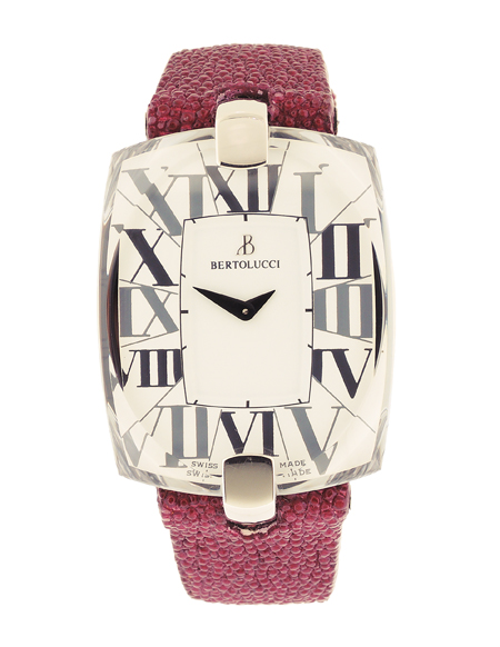 Bertolucci Stainless Steel and Rock Crystal Ladies' Wrist Watch