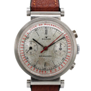 Rolex “Antimagnetique” Stainless Steel Chronograph Wristwatch w/ Box c. 1940s, Ref. 2918