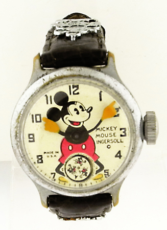 Ingersoll Nickel Rare Mickey Mouse Unisex Watch c.1933