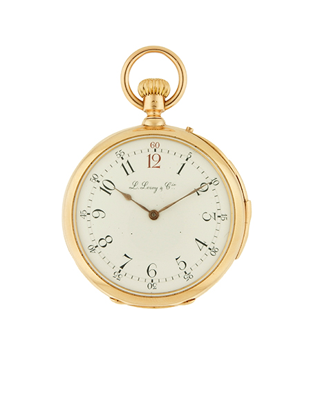 L. LeRoy et Cie Quarter-Repeater 18k Rose Gold Open Face Pocket Watch c. 1890s