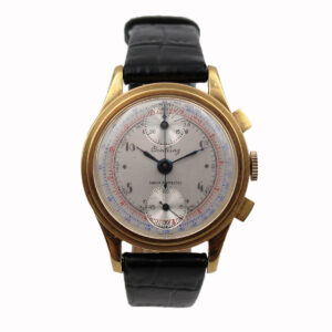 Breitling 18k Yellow Gold Shock Protected Chronograph, Rare c.1940's
