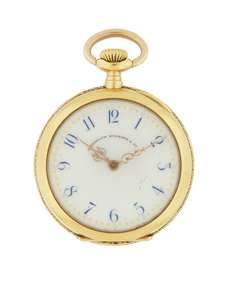 Bigelow, Kennard & Co. 18k Yellow Gold Antique Open Face Pendant Pocket Watch