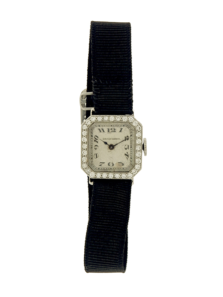 Haas Neveux & Co. Platinum & Diamond Ladies' Wristwatch, Retailed by Dreicer & Co. circa 1920