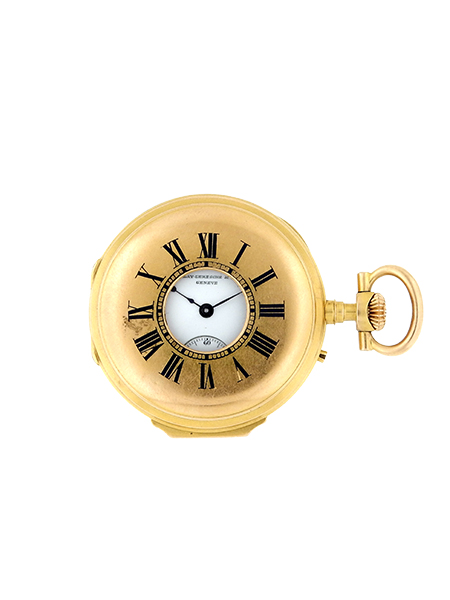 Swiss, 'A. Golay-Lerecshe & Fills' 18k Yellow Gold Half-Hunter Pocket Watch