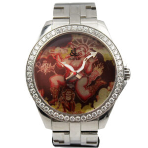 Jacob & Co. Stainless Steel & (~5ct) Diamond "Lady Liberty Is Bush's Whore" Lady Pink Wristwatch Ltd 02/18, Ref JCMP-18