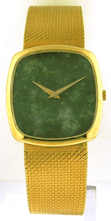 PIAGET Ladies 18k Yellow Gold Nephrite Dial, Bracelet Watch