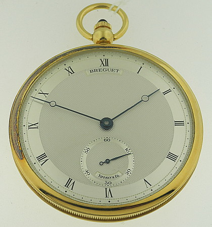 Breguet 18k Yellow Gold Open Face Pocket Watch for Tiffany & Co.