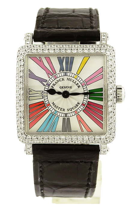 Franck Muller 18k WG Master Square Lady's Color Dreams Watch, Certificate and Box