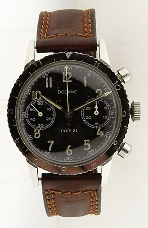 Dodane Type 21 Chronograph Stainless Steel Aviator's Wristwatch