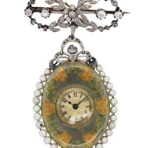 French 18k YG Lady's Pendant Watch