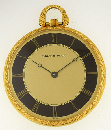 Audemars Piguet 18k Yellow Gold Open Face Pocket Watch, c.1980's