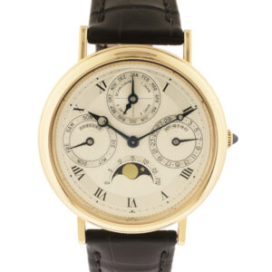 18k Yellow Gold Quantieme Perpetual Calendar W/ Moonphase REF BA 3050, c.1997