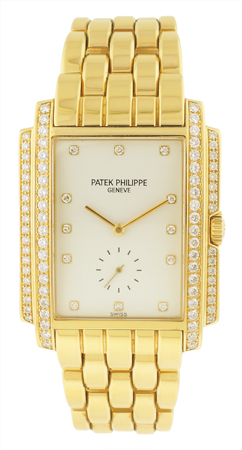 Patek Philippe Ref.5025/1 Men's "Gondolo" 18k Yellow Gold Bracelet Watch with Diamonds