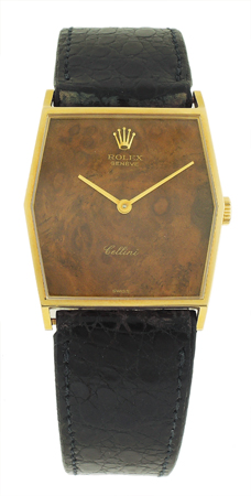 Rolex 18k Yellow Gold "Cellini" Six Sided Watch w/ Original Certificate