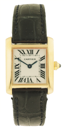 Cartier Ladies 18k YG Tank Francaise w/ Cartier Buckle