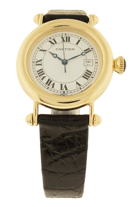 Cartier Diablo, 18k Yellow Gold with Date. Model #14200 with Quartz Movement.