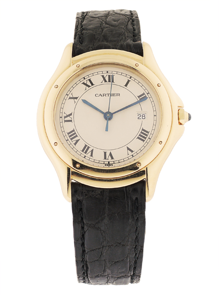 Cartier Ladies Cougar, 18k Yellow Gold with Date. Model #887904 with Quartz Movement.