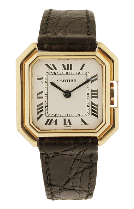 Cartier Lady's Gold "Centiure" with Gold Deployant Clasp