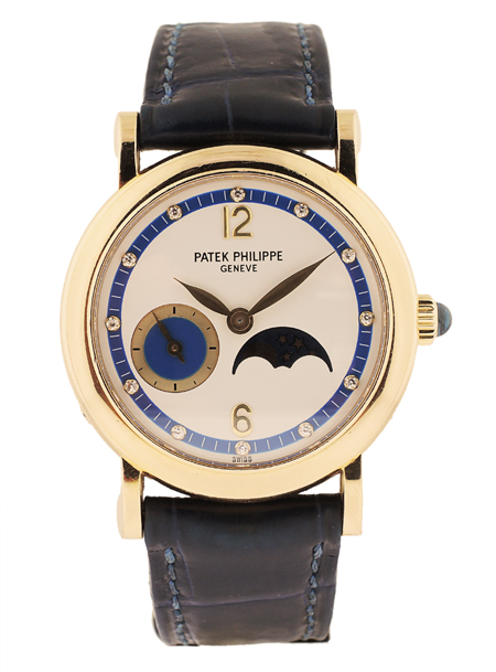 Patek Philippe Ref. 4857 18k Yellow Gold Ladies Moonphase Watch. Circa 1999.