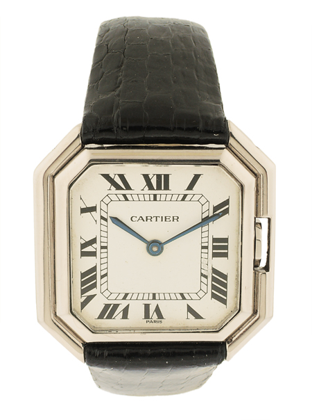 Cartier 18k White Gold Ceinture Wristwatch. Circa 1970's