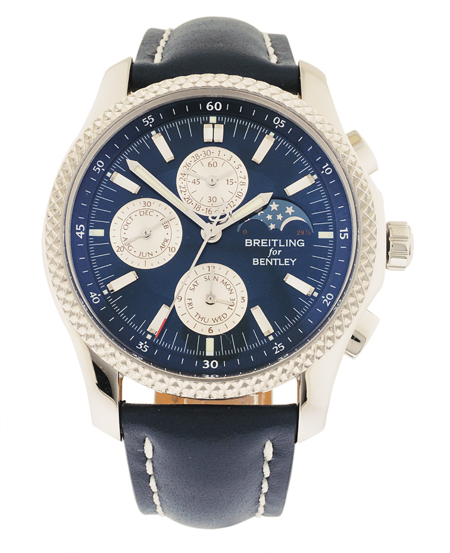 Breitling Ref. P19362 Stainless Steel Chronograph, Triple Calendar Moonphase, Platinum Bezel. Special Edition - Made for Bentley