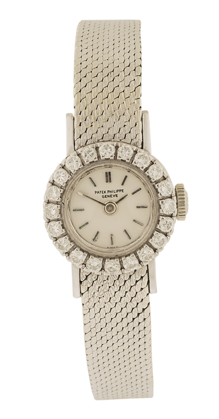 Patek Philippe Ref. 3282/40 Ladies 18k White Gold Watch. Circa 1972