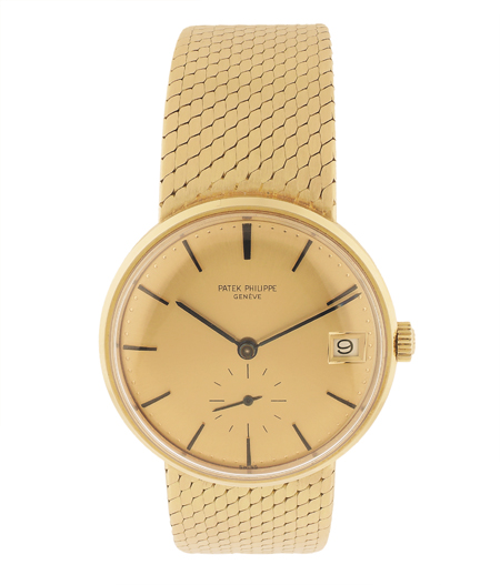 Patek Philippe Ref. 3514/8 18k Yellow Gold auto-date men' s bracelet watch. Circa 1970's