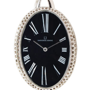 Universal Geneve 18k White Gold Open Face Pocket Watch