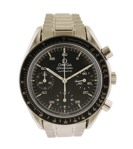 Omega "Speedmaster" Chronograph Mens' Stainless Steel Wrist Watch