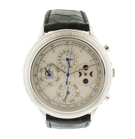 Audemars Piguet Platinum Perpetual Chronograph Wrist Watch