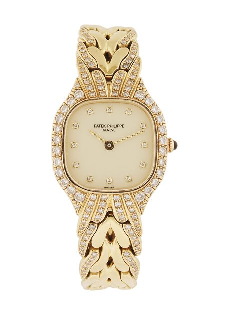 Patek Philippe "LaFlamme" 18k Yellow Gold Quartz Ladies' Bracelet Watch Circa 1980s Ref.4815/3