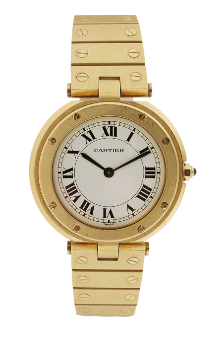 Cartier "Santos Vendome" 18k Yellow Gold Mens' Bracelet Watch, Serial# 152'143