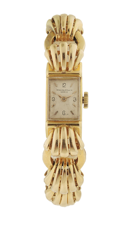 Patek Philippe 18k Yellow Gold Ladies' Bracelet Watch, c.1945 with Extract.