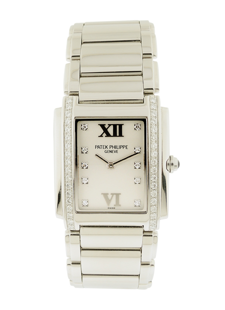 Patek Philippe "Twenty-4" Stainless Steel and Diamond Ladies' Bracelet Watch, Ref. 4910/10