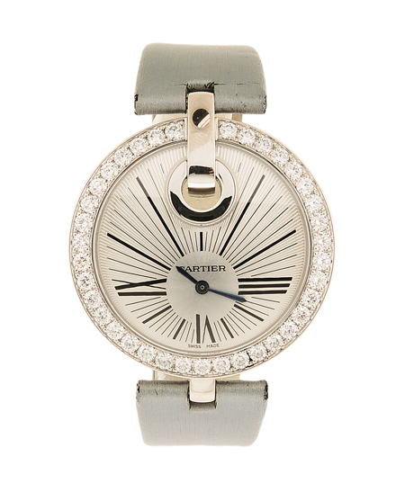 Cartier "Captive de Cartier" 18k White Gold and Diamond Large Size Ladies' Wrist Watch, Retail $40,400, Comes with Pusher