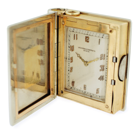 Vacheron & Constantin Two-Tone 18k White Gold and Yellow Gold Art Deco Verger Book Form Timepiece