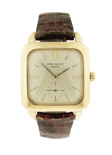 Patek Philippe 18k Yellow Gold Watch with First Ever Patek Automatic Movement Caliber 12-600 c.1950s