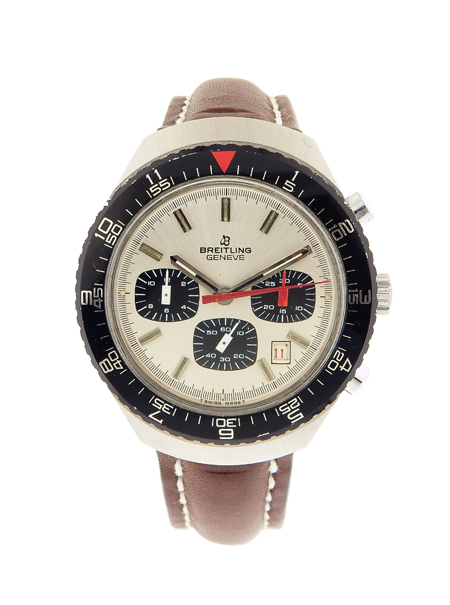 Breitling Stainless Steel Chronograph Auto-date Men's wristwatch, new/old stock with original strap & buckle, c. 1960s