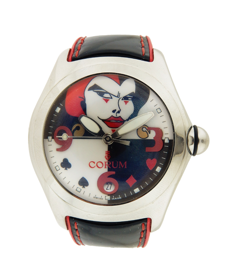 Corum, Bubble "Joker", Stainless Steel, Ref. 82.240.20 auto-date 766/777 w/ box & cert.