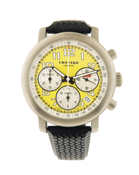 Chopard Titanium "Mille Miglia Giallo" Chronograph Wristwatch Ltd. Ed. 92/500 c. 2000