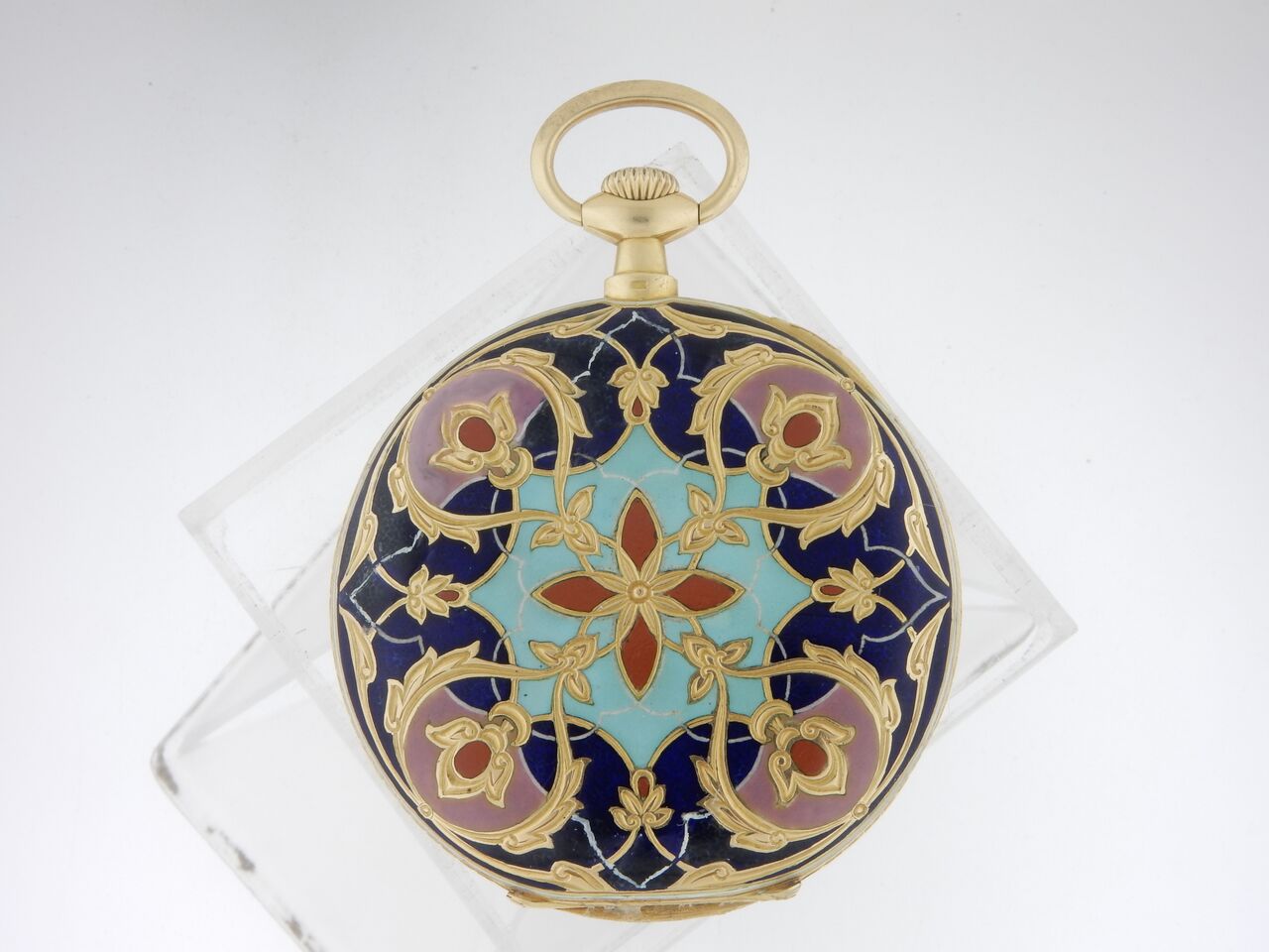 Vacheron & Constantin 18k Yellow Gold & Enamel 'Art Deco' Open Face Pocket Watch c. 1920s