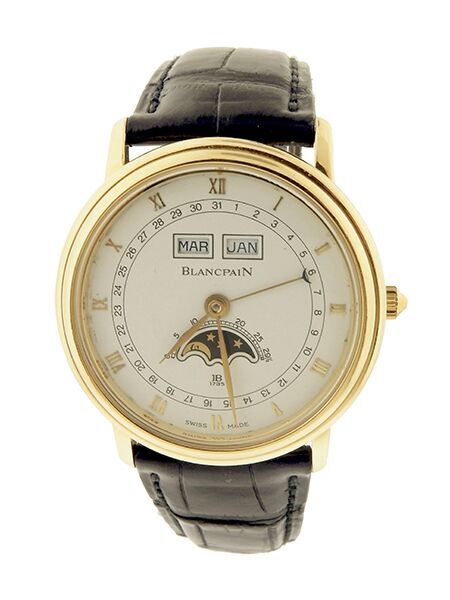 Blancpain 18k Yellow Gold Moonphase Triple Calendar Wristwatch (Ref.IB1735)