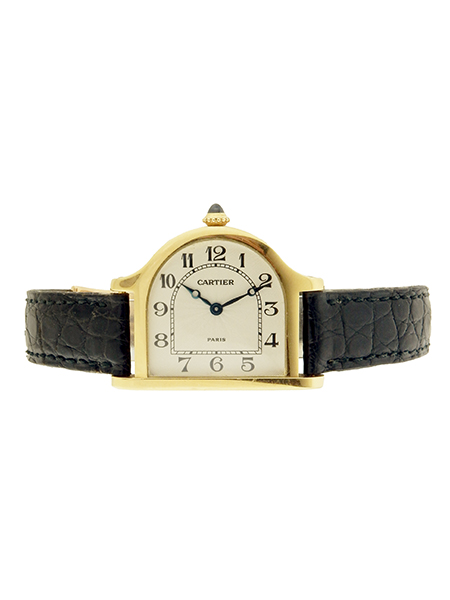 Cartier Paris "La Cloche" Mecanique Limited Edition 111/200 18k Yellow Gold Wrist Watch c. 1996