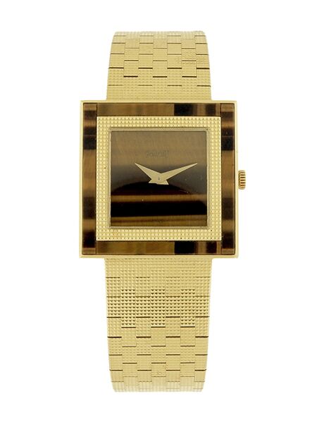 Piaget (Ref. 9200C4) 18k Yellow Gold and Tiger's Eye Mechanical Bracelet Watch, c.1970