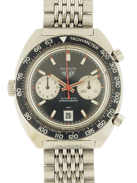 Heuer "Autavia" auto-date with Stainless Steel Heuer bracelet watch c.1970s