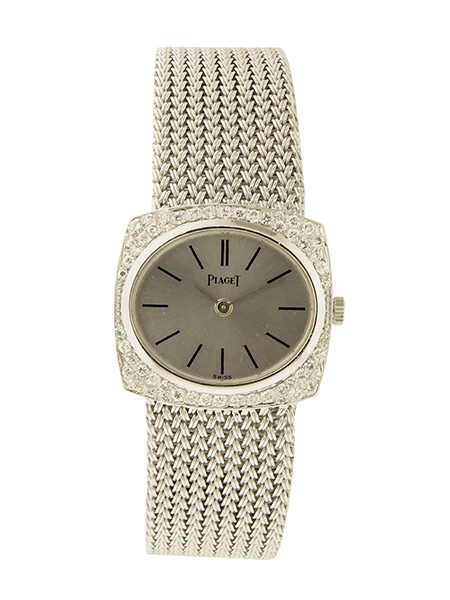 Piaget (Ref: 9545D21) 18k White Gold Ladies' Bracelet Watch with Diamond Bezel c.1970s