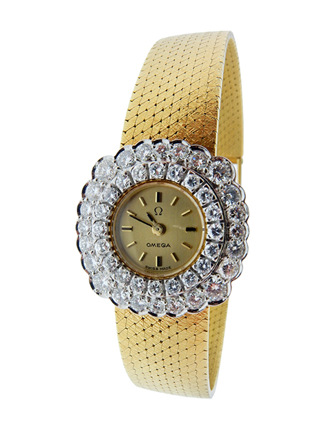 Omega 18k Yellow Gold and Diamond Ladies' Bracelet Watch w