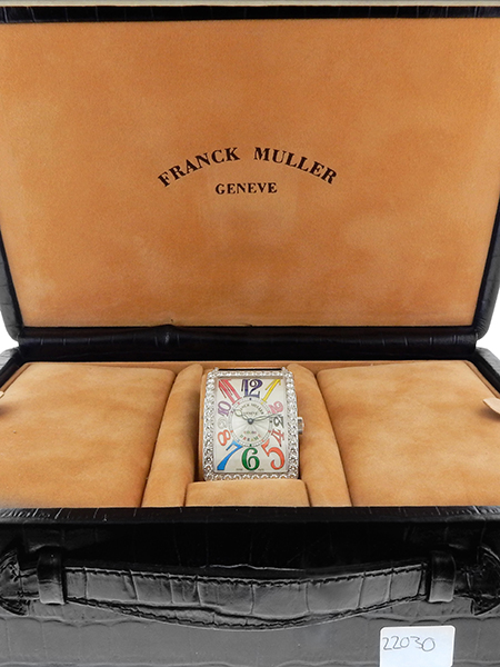 Franck Muller 'Color Dreams' (Ref 1200SCDP No.12) Automatic 18k White Gold & Diamond Wristwatch, c. 2008 w/ certificate & box