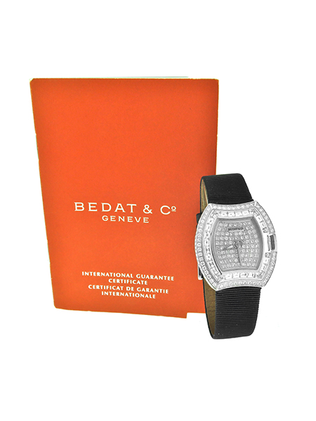 Bedat & Co. 18k White Gold & Diamond Encrusted Wristwatch (Ref 324) w/ box & international guarantee booklet