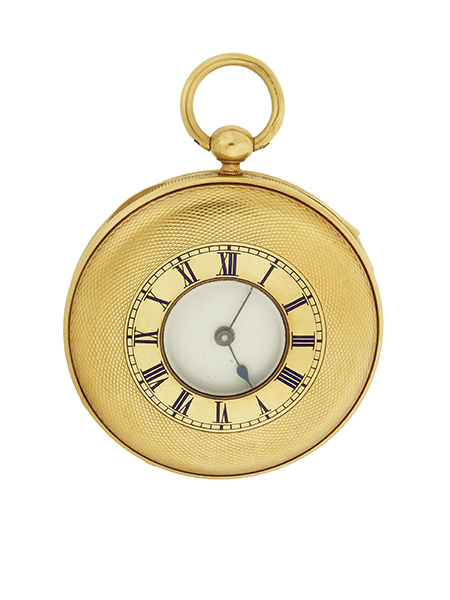 Lepine Quarter Repeater Swiss T. Peake 18k Yellow Gold Demi-Hunter Pocket Watch